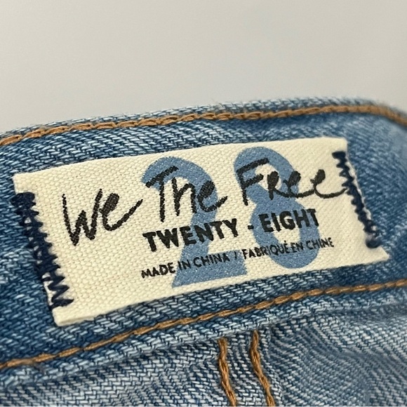 We The Free 28 Cut off Cotton Denim 0201 Button Fly Frayed Jean Shorts people - Picture 6 of 10